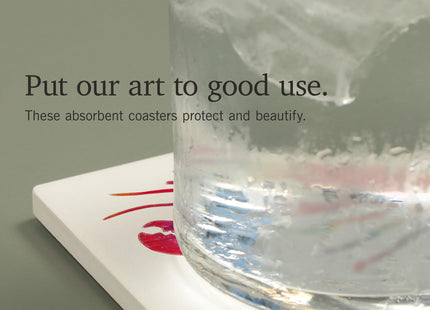 Lantern Press Ogunquit, Maine, Lobster, Tie Dye (Absorbent Ceramic Coaster, Single, Cork Back, Kitchen Table Decor)