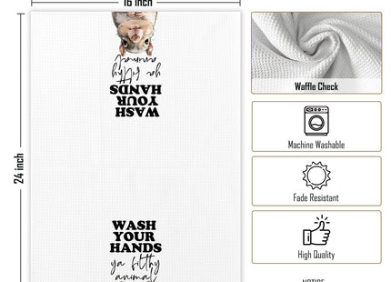 KTYHD Wash Your Hands Kid Squirrel Bathroom Towels, Kids Animal Girls Boys Dish Towel for Bathroom, Squirrel Love Gifts