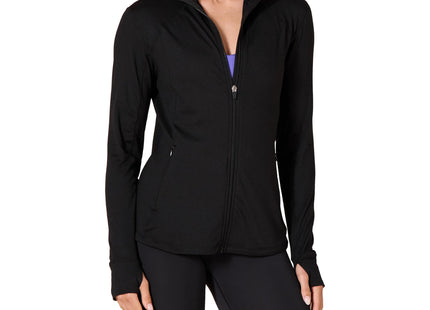 Amazon Essentials Women's Fleece Full-Zip Jacket - Brushed Tech Stretch, Black, Large (Available in Plus Size)