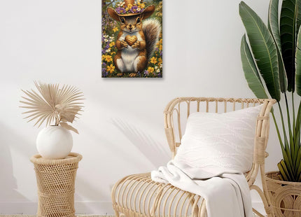 Squirrel Wall Art Western Squirrel Pictures Wall Decor Painting 16"X12"