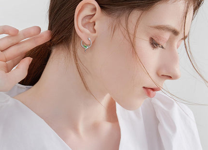 YAFEINI Hummingbird Hoop Earrings 925 Sterling Silver Cute Animal Hummingbird Earrings Jewelry Gifts For Women