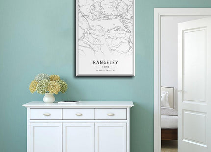 ghNDJdk Rangeley Maine Street Acrylic Glass Road Canvas Posters Wall Art Bedroom Office Room Decor Gift StyleUnframe 12x18inch