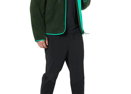 Amazon Essentials Men's Teddy Fleece Full-Zip Jacket, Dark Green, Large