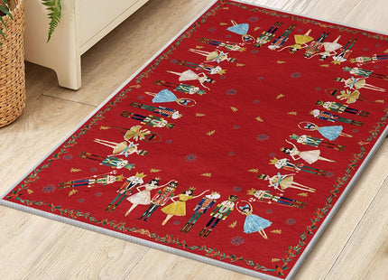 Artoid Mode Grey Snowman Deer Tree Christmas Door Mat, Winter Home Decor Low-Profile Non-Slip Washable Door Mat for Kitchen Entryway Bedroom Bathroom Laundry Room Indoor 2x3 Feet