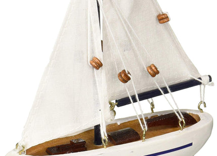 Hampton Nautical Blue Sailboat Christmas Tree Ornament 9" - Decorative Model Boat - Nautical Christmas Tree Decoration