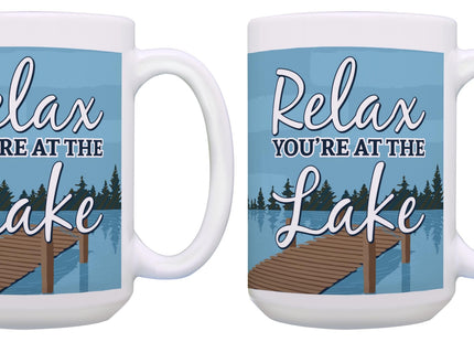 ThisWear Relax You're at the Lake 15oz Coffee Mug - 2 Pack
