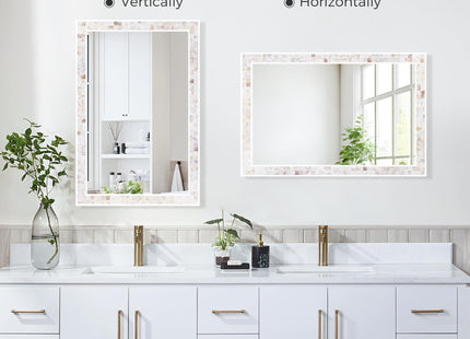 Tanmicoshomy Bathroom Rectangle Mirror 24 x 36 Inch, Coastal Wall Decor