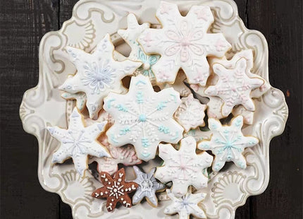Comais Christmas Snowflake Shaped Cookie Cutters Set Stainless Steel 10Pcs