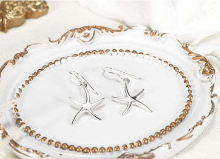AeraVida Minimalist Nautical Starfish 925 Sterling Silver Dangle Earrings