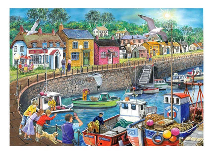 The House of Puzzles - Seagull View Jigsaw - Big 250 Piece Jigsaws for Adults & Kids, Extra Large Pieces, Artist Illustrated, Scenic Landscape, Deluxe Puzzle Gifts