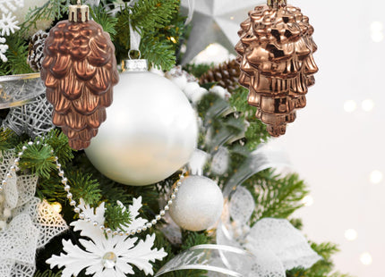 ABOOFAN 8 Pcs Christmas Pinecone Ornament Fall Hanging Pine Cone Ornament Shatterproof Pinecone Ball for Xmas Tree Fall Thanksgiving Day Decoration