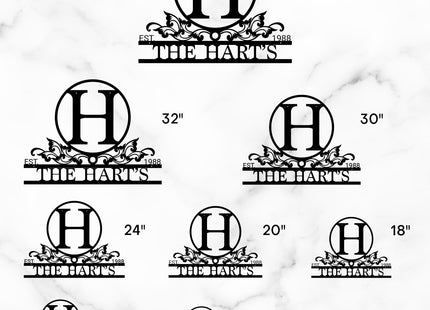 Custom Metal Name Sign Metal Wall Art Split Letter Monogram Wall Art Personalized Wedding Gift Fire Pit Outdoor Decor Cabin Sign