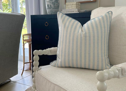 Jillien Harbor Throw Pillow for Home Harvey Striped Style Pillow Cover Coastal Grandmillennial Pillow Cover 20" x 20" Grandmillennial Home Decor Coastal Home Decor