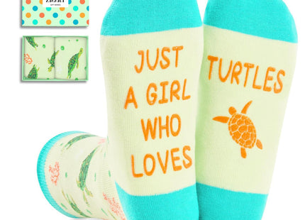 Zmart Turtle Gifts for Women Girls - Funny Sea Turtle Socks Ocean Gifts, Sea Animal Socks for Teens