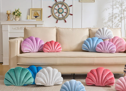 Vdoioe Shell Pillow，Seashell Decorative Pillow Seashell Shaped Throw Pillows 13x10 Inch Decorative Coastal Throw Pillows Beachy Room Decor Cute Beach Throw Pillows for Couch Bed Home Decor