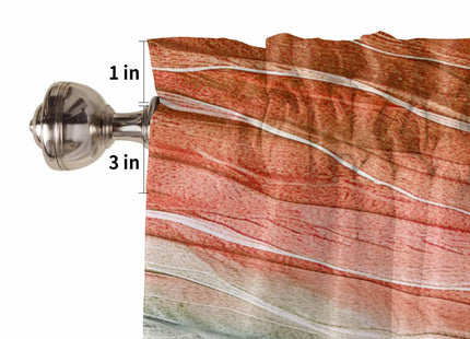 RisQiten Burnt Orange Ombre Coastal Valances for Windows, Summer Nautical Beach Kitchen Curtains Window Treatment Decor, Ocean Seaside Rod Pocket Short Window Valances for Living Room/Bedroom 54"x18"