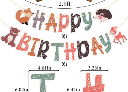 33Pcs Woodland Birthday Party Decoration