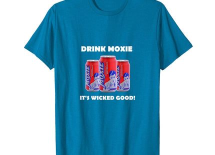 Wicked Good Moxie T-Shirt Maine Soda T-Shirt, Men, Sapphire Blue, Large