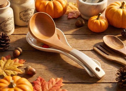 Fall Ceramic Spoon Rest, Pumpkin Pattern, Halloween Kitchen Decoration