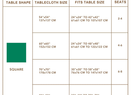Fall Square Tablecloth 54x54"-Rust Thanksgiving Autumn Fabric Table Cloths
