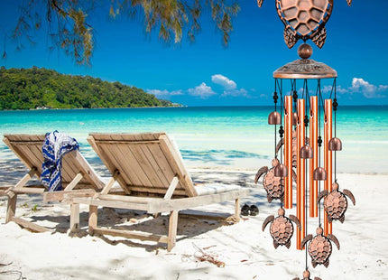 JUNQIU Sea Turtle Wind Chimes for Outside, Turtle Gifts for Women