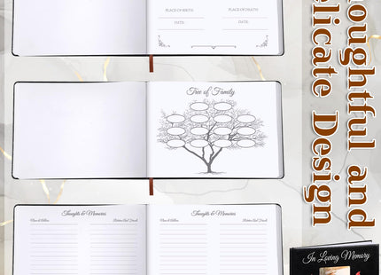 Yingzhao Memorial Funeral Guest Book with Pen Cardinal, Cardinal