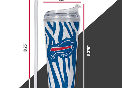 Rico Industries NCAA Maine Black Bears Standard 24oz Acrylic Tumbler with Hinged Lid, Officially Licensed Double Wall Tumbler with Straw