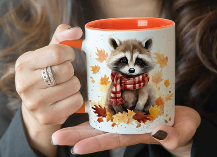 Hyturtle Fall Raccoon Mug, Autumn Birthday Gifts For Raccoon Lovers