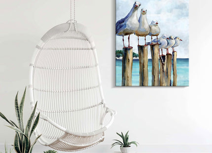 RJETZMU Seagull Decor, Beach Wall Art, Coastal Canvas, 16x24 Ready to Hang