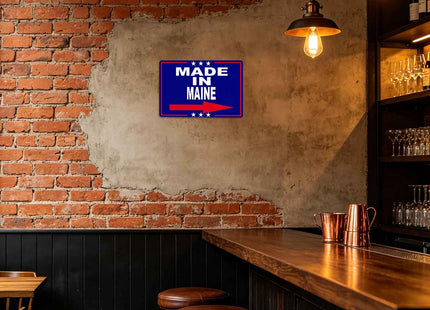 MADE IN MAINE Vintage Metal Signs 8 X 12 Inch