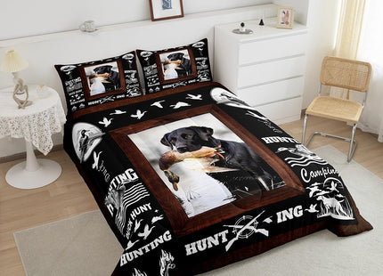 Feelyou Duck Hunting Comforter Hunting and Fishing Bedding Set for Kids Boys Girls Dog Hunter Comforter Set Wild Animal Inner Fill Duvet Set 1 Comforter Set with 1 Pillowcase Toddler Size