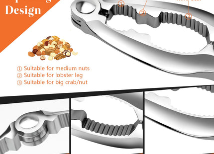 8 Pcs Crab Crackers and Tools Set, Crab Leg Cracker Tools for Seafood Nut