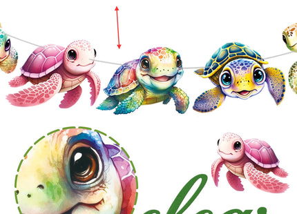 Sea Turtle Banners Turtle Birthday Party Decorations Ocean Animals Turtle Cutout Banners Baby Turtles Party Decorations for Under The Sea Baby Shower Supplies