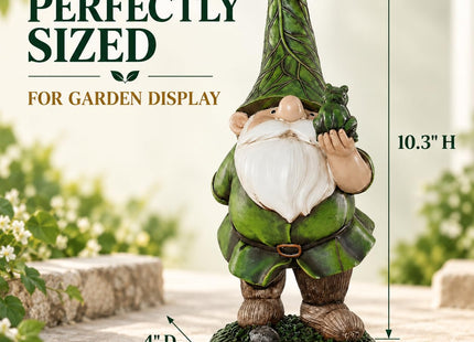 Topadorn Garden Gnome Statue, 10.24" Woodland Outdoor Gnome