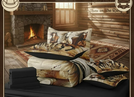 Erosebridal Horse 7 Piece Comforter Twin Size for Kids Boys