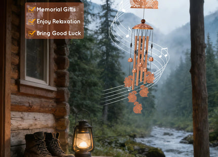 Hoemwarm Squirrel Wind Chimes for Outside Squirrel Gifts for Women Men