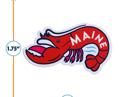 Vagabond Heart Maine Sticker - Weatherproof Vinyl Souvenir Lobster Decal