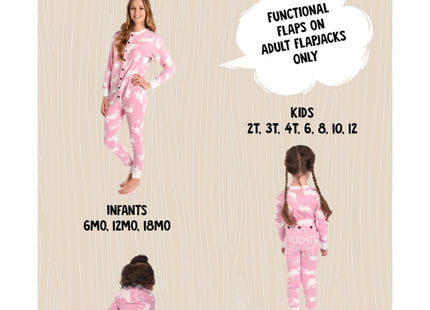 Lazy One Flapjacks, Matching Christmas Pajamas for Familes (Classic Moose Pink,2X)