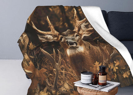Country Deer Blanket Deer Elk Decor Throw Blanket Gifts for Girls Boys Deer Deer Winter Couch Bedding Super Warm Soft Plush Lightweight Fleece Flannel Blanket for Kids Adults Men Women 50"X40"