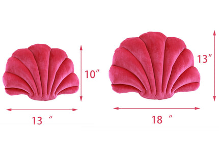 GFONYLG Shell Pillow Accent Decorative Throw Pillows Seashell Shaped Soft Pillow Cushions Push Home Decor Pillows for Living Room Bedroom Couch Sofa(Hot Pink,13 X 10 Inches)