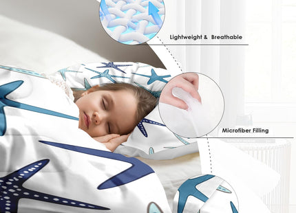Pamnest Queen Comforter Set, 3 Pieces Coastal Nautical Bedding
