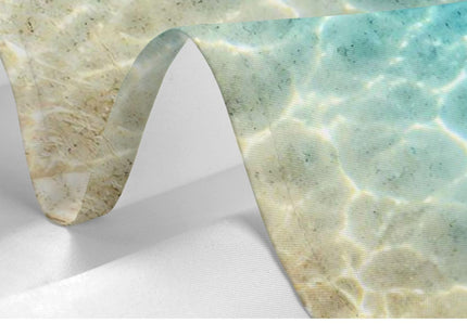 mutakin Beach Coral Seashell Tablecloth Summer Table Cloth Washable Rectangle Table Cover for Decoration Kitchen Dining Room 60x90 Inch