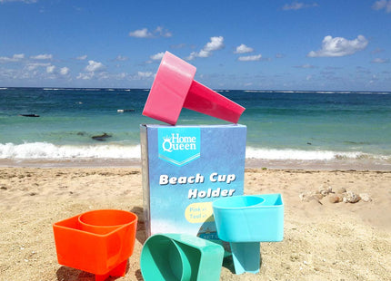 Home Queen Beach Cup Holder, Keep Drinks Stable and Out of Sand, 4 Pack