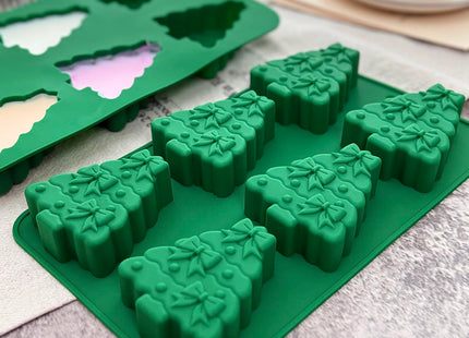 Christmas Tree Silicone Molds 2 Pack Christmas Chocolate Molds for Baking 3D Christmas Cake Mold Holiday Candle Resin Mold Xmas Pine Tree Soap Ice Cube Mold for Jello Cake Festival Home Decoration