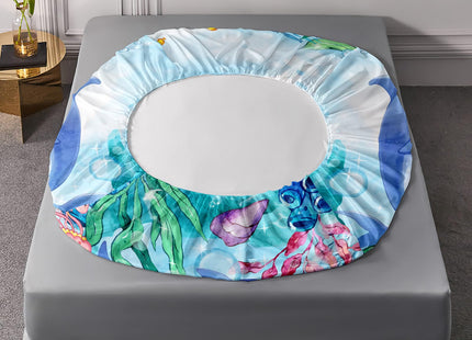 XYNHML Dolphins Animal Aqua Blue Green Sea Sheet Queen 4Pcs Kids Coral Jellyfish Bedding Set for Boys Girls Ocean Waves Bedspread Fish Bed Set with 1 Flat Sheet and 1 Fitted Sheet+2 Pillowcases