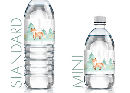 Woodland Baby Shower Water Bottle Labels, Woodland Creatures, 20 Count