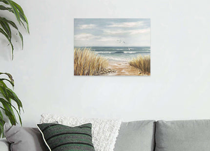 summer melody Abstract Coastal Beach Canvas Wall Art 24x18Inch