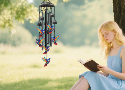 Hummingbird Wind Chimes for Outside,Metal Chime,Hummingbird Gifts for Women