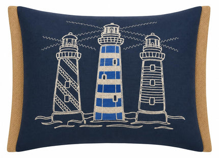Comfy Hour 18 x 13 Inch Nautical Pillow, Lighthouse Throw Pillow