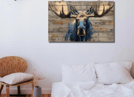 Personalized Moose Wall Decor Rustic Wooden Plaque Cabin Wildlife Artwork